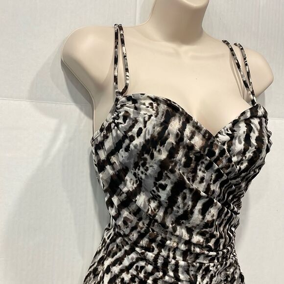 Magicsuit Abstract Animal Print One Piece swimsuit Ruching Womens Sz 14 - Picture 2 of 8